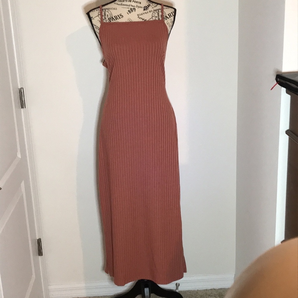 Women Body Con Dress spaghetti Straps TERRACOTTA XLSEXY